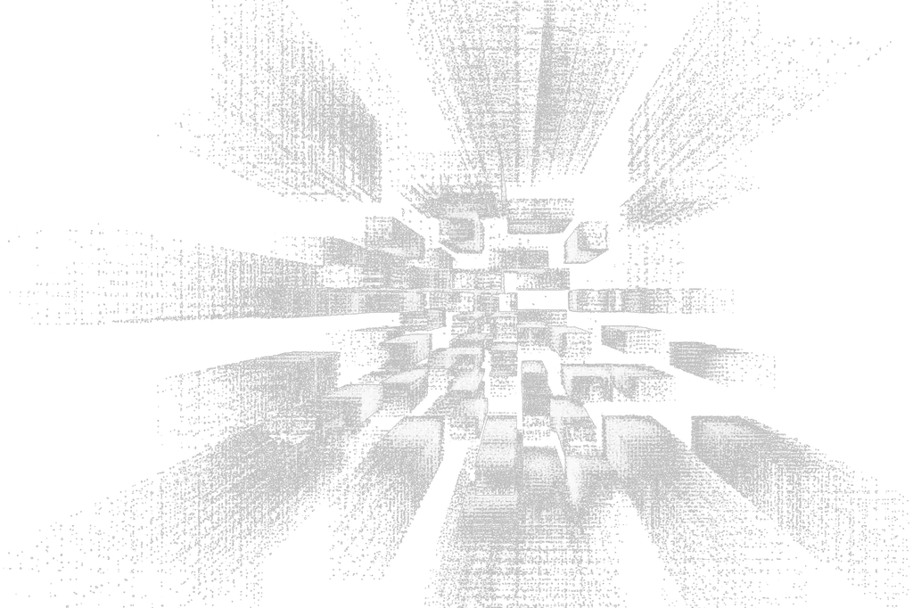 Dotted cube tunnel illustration for Sitedio features